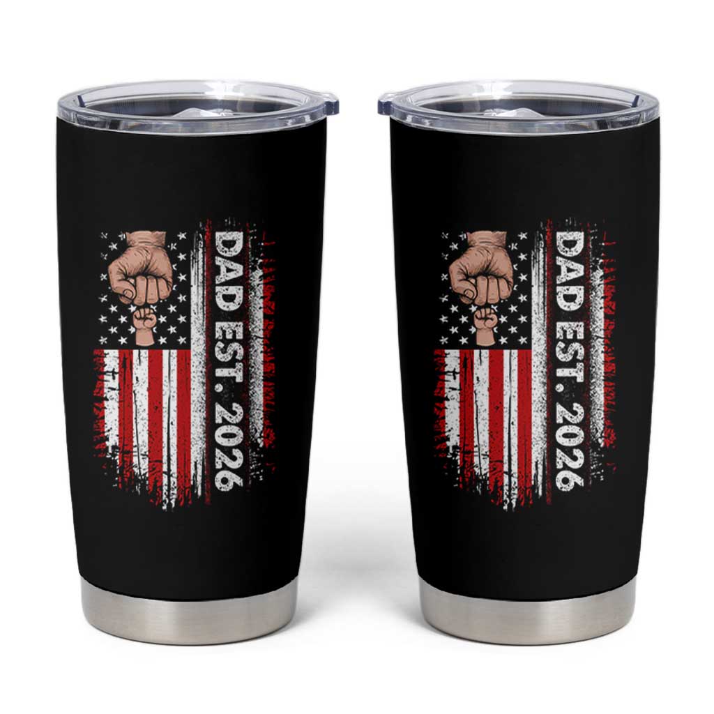 New Dad 2026 Tumbler Cup Patriotic US American Flag Gifts Fathers Day