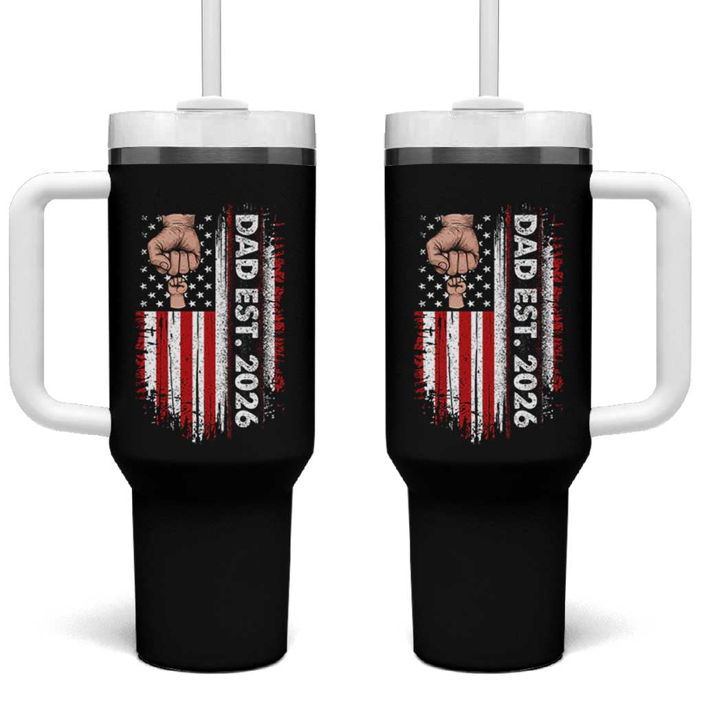 New Dad 2026 Tumbler With Handle Patriotic US American Flag Gifts Fathers Day