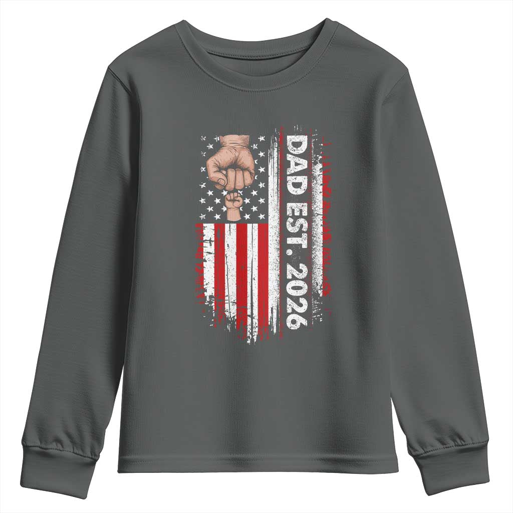 New Dad 2026 Youth Sweatshirt Patriotic US American Flag Gifts Fathers Day