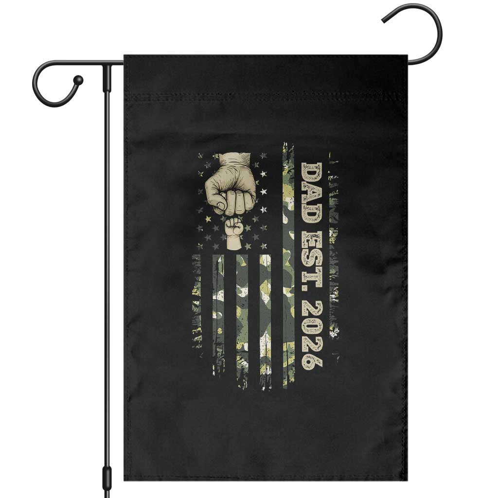 New Dad 2026 Garden Flag Camo American Flag Military Dad Father's Day