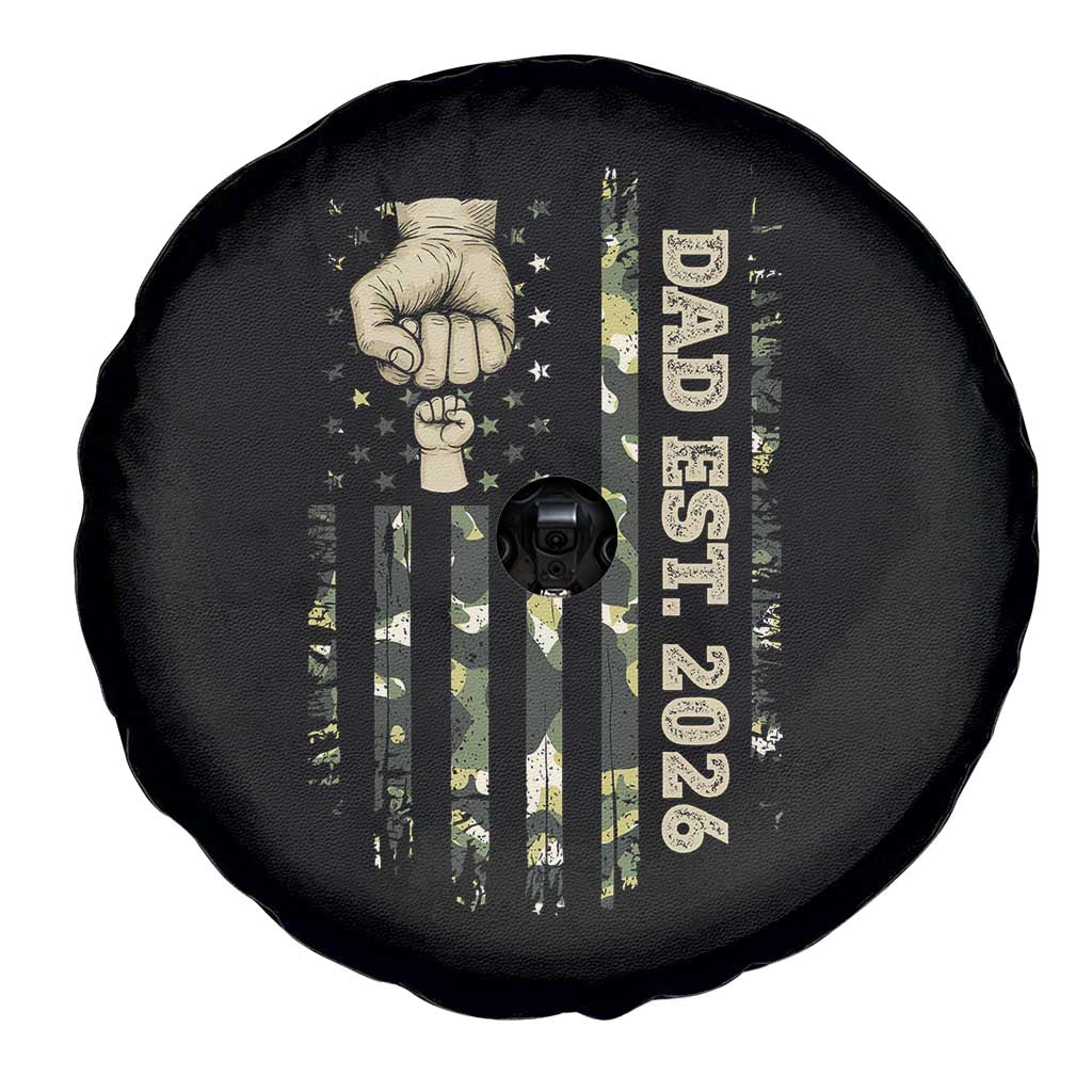 New Dad 2026 Spare Tire Cover Camo American Flag Military Dad Father's Day