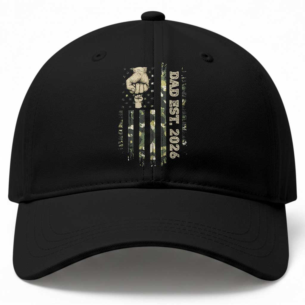 New Dad 2026 Baseball Cap Camo American Flag Military Dad Father's Day