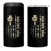 New Dad 2026 4 in 1 Can Cooler Tumbler Camo American Flag Military Dad Father's Day
