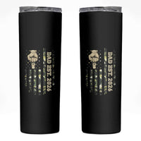 New Dad 2026 Skinny Tumbler Camo American Flag Military Dad Father's Day