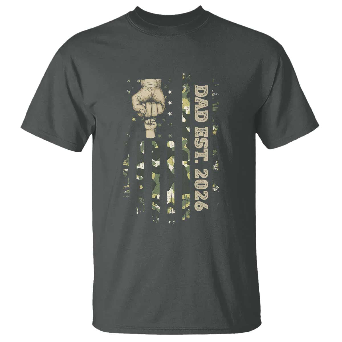 New Dad 2026 T Shirt Camo American Flag Military Dad Father's Day