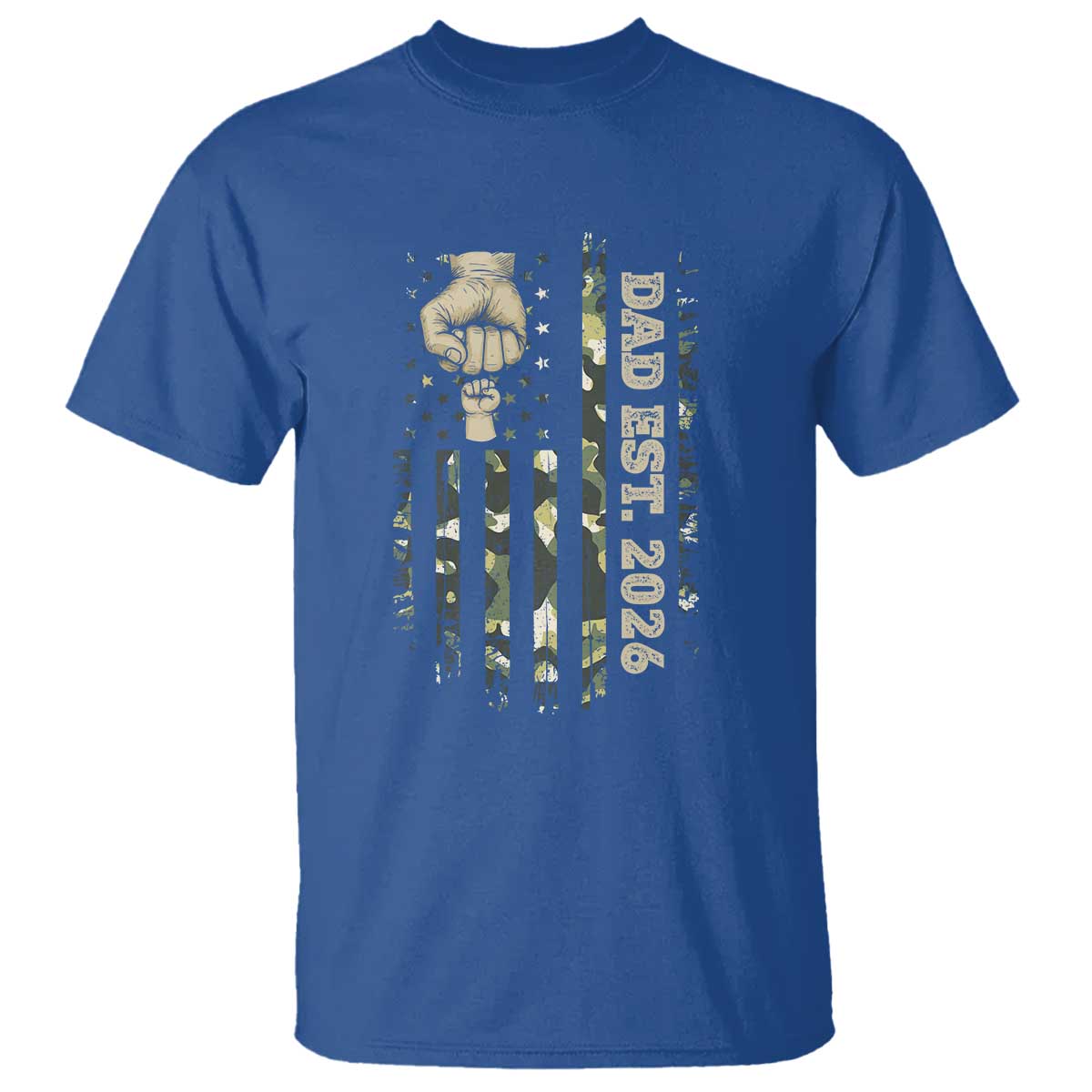 New Dad 2026 T Shirt Camo American Flag Military Dad Father's Day