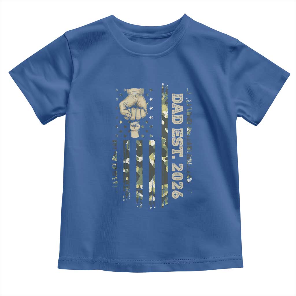 New Dad 2026 Toddler T Shirt Camo American Flag Military Dad Father's Day