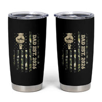 New Dad 2026 Tumbler Cup Camo American Flag Military Dad Father's Day