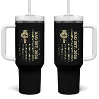 New Dad 2026 Tumbler With Handle Camo American Flag Military Dad Father's Day