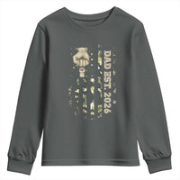 New Dad 2026 Youth Sweatshirt Camo American Flag Military Dad Father's Day