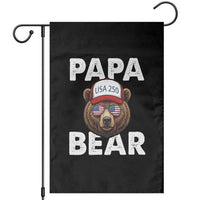 Papa Bear Father's Day Garden Flag America 250th Anniversary USA Flag July 4th