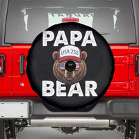 Papa Bear Father's Day Spare Tire Cover America 250th Anniversary USA Flag July 4th