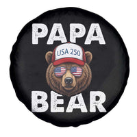 Papa Bear Father's Day Spare Tire Cover America 250th Anniversary USA Flag July 4th