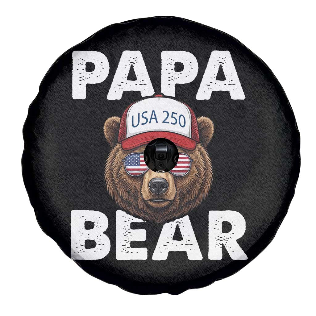 Papa Bear Father's Day Spare Tire Cover America 250th Anniversary USA Flag July 4th