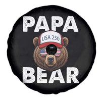 Papa Bear Father's Day Spare Tire Cover America 250th Anniversary USA Flag July 4th