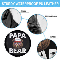 Papa Bear Father's Day Spare Tire Cover America 250th Anniversary USA Flag July 4th