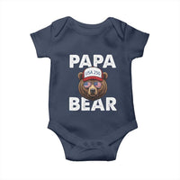 Papa Bear Father's Day Baby Onesie America 250th Anniversary USA Flag July 4th