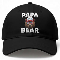 Papa Bear Father's Day Baseball Cap America 250th Anniversary USA Flag July 4th