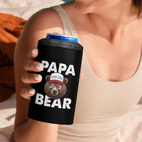 Papa Bear Father's Day 4 in 1 Can Cooler Tumbler America 250th Anniversary USA Flag July 4th