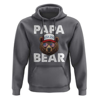Papa Bear Father's Day Hoodie America 250th Anniversary USA Flag July 4th
