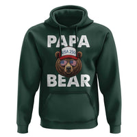 Papa Bear Father's Day Hoodie America 250th Anniversary USA Flag July 4th