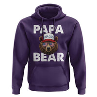 Papa Bear Father's Day Hoodie America 250th Anniversary USA Flag July 4th