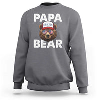 Papa Bear Father's Day Sweatshirt America 250th Anniversary USA Flag July 4th