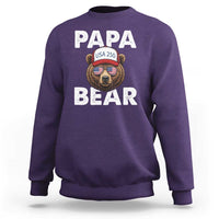 Papa Bear Father's Day Sweatshirt America 250th Anniversary USA Flag July 4th