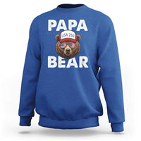 Papa Bear Father's Day Sweatshirt America 250th Anniversary USA Flag July 4th