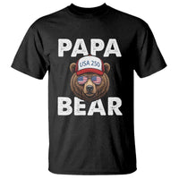 Papa Bear Father's Day T Shirt America 250th Anniversary USA Flag July 4th