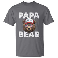 Papa Bear Father's Day T Shirt America 250th Anniversary USA Flag July 4th