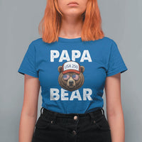 Papa Bear Father's Day T Shirt For Women America 250th Anniversary USA Flag July 4th