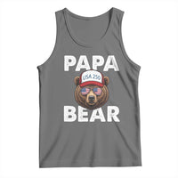 Papa Bear Father's Day Tank Top America 250th Anniversary USA Flag July 4th