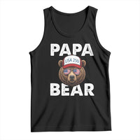 Papa Bear Father's Day Tank Top America 250th Anniversary USA Flag July 4th