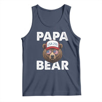 Papa Bear Father's Day Tank Top America 250th Anniversary USA Flag July 4th