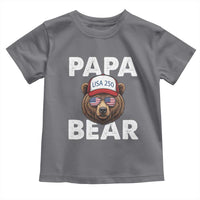 Papa Bear Father's Day Toddler T Shirt America 250th Anniversary USA Flag July 4th