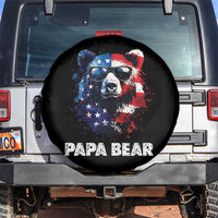 Papa Bear Father's Day Spare Tire Cover Patriotic American Flag 4th Of July