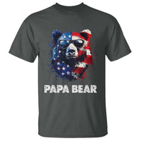 Papa Bear Father's Day T Shirt Patriotic American Flag 4th Of July