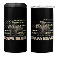 Papa Bear Father's Day 4 in 1 Can Cooler Tumbler Camouflage California Republic Flag Bear