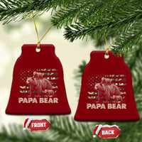 Papa Bear Father's Day Ceramic Ornament Camouflage California Republic Flag Bear