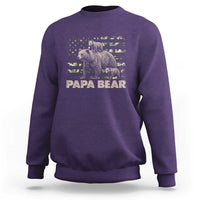 Papa Bear Father's Day Sweatshirt Camouflage California Republic Flag Bear