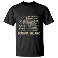 Papa Bear Father's Day T Shirt Camouflage California Republic Flag Bear