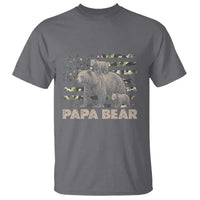 Papa Bear Father's Day T Shirt Camouflage California Republic Flag Bear