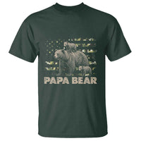 Papa Bear Father's Day T Shirt Camouflage California Republic Flag Bear
