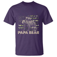 Papa Bear Father's Day T Shirt Camouflage California Republic Flag Bear