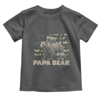 Papa Bear Father's Day Toddler T Shirt Camouflage California Republic Flag Bear