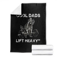 Cool Dads Lift Heavy Throw Blanket Gym Dad Raccoon