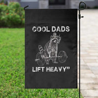 Cool Dads Lift Heavy Garden Flag Gym Dad Raccoon