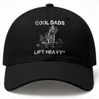 Cool Dads Lift Heavy Baseball Cap Gym Dad Raccoon