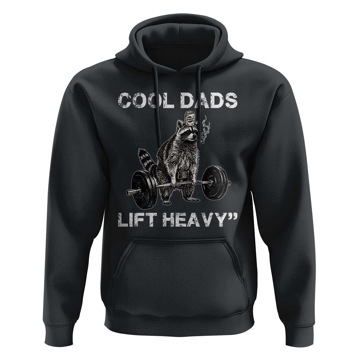 Cool Dads Lift Heavy Hoodie Gym Dad Raccoon